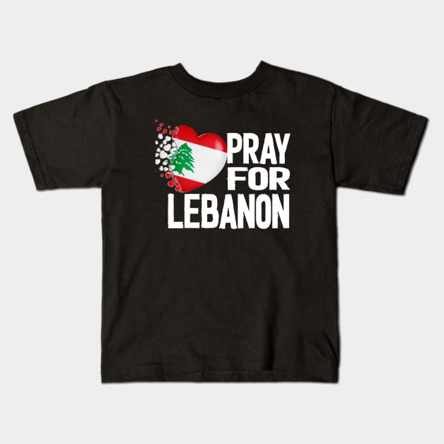 pray for lebanon beirut 2020 Kids T-Shirt by Netcam